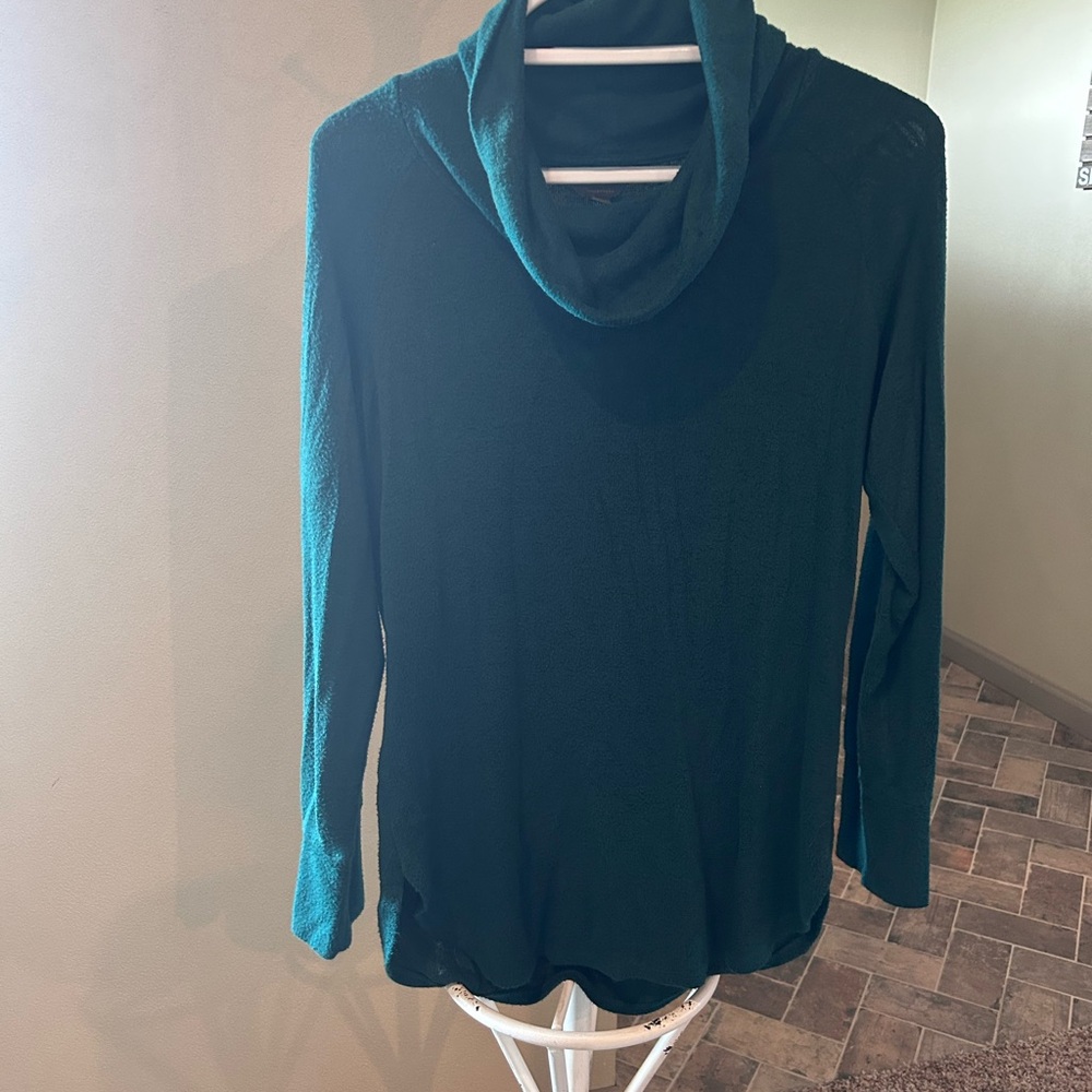 Emerald Green Cowl Neck Sweater